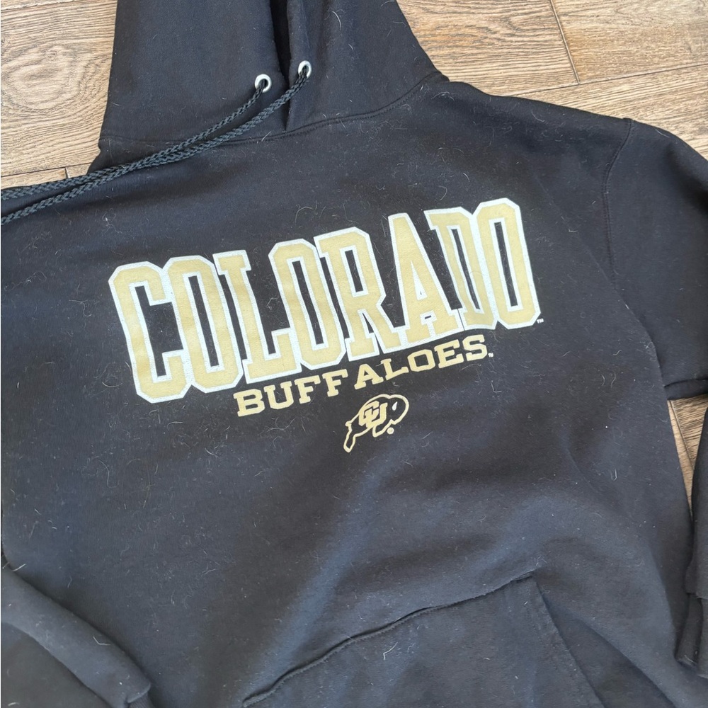 Hanes Black Colorado Buffaloes Hoodie M Unisex - Picture 5 of 5